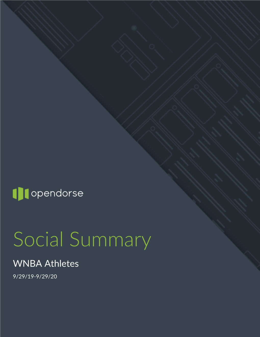 Social Summary WNBA Athletes 9/29/19-9/29/20 Erica Mccall 2.8K