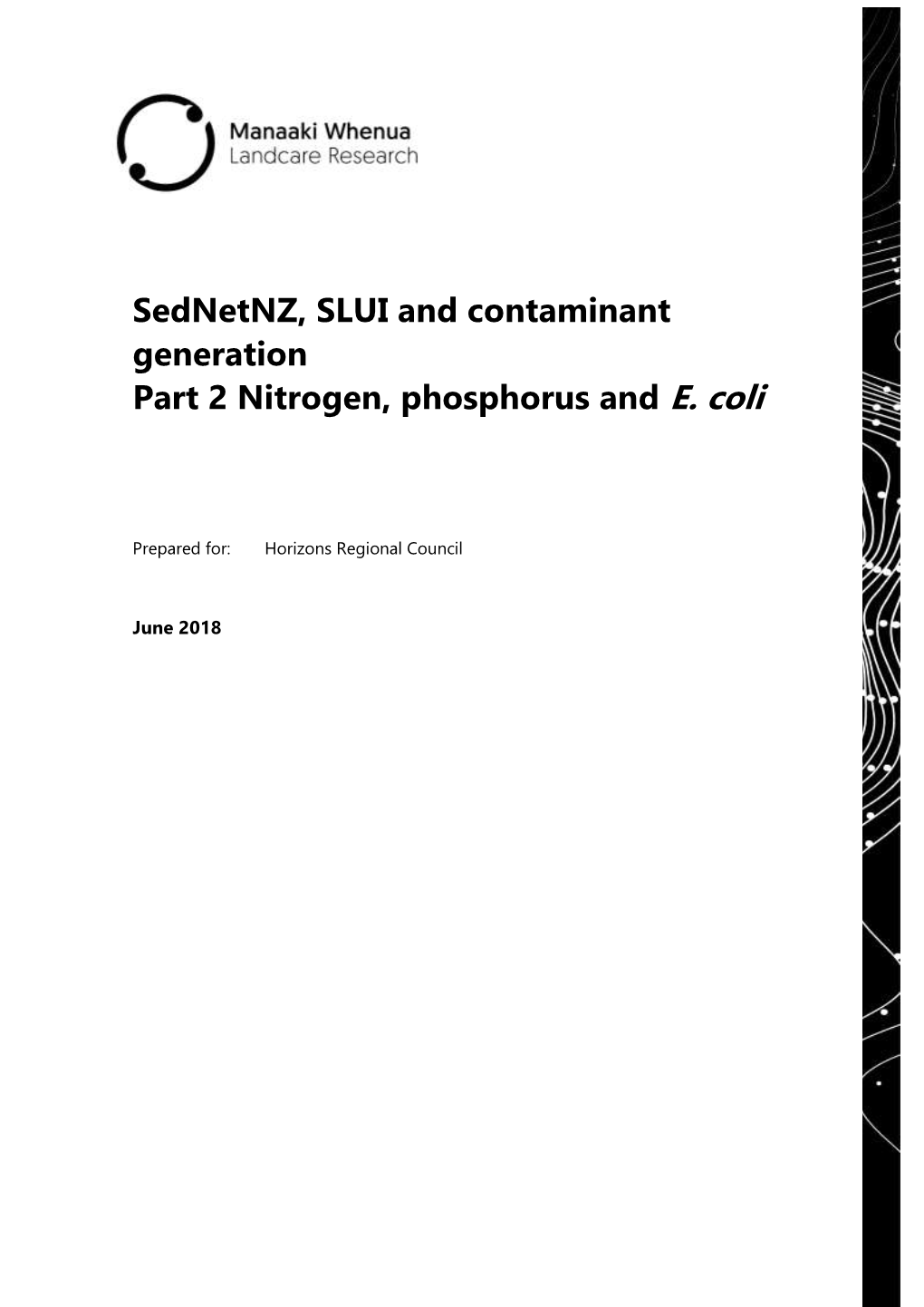 Nitrogen, Phosphorus and E. Coli