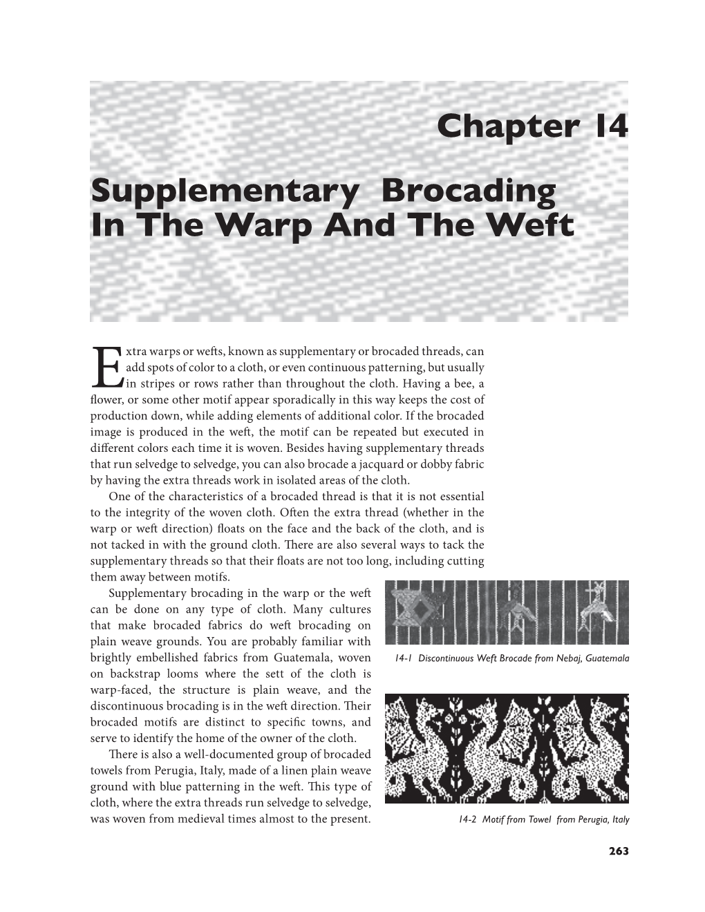 Chapter 14 Supplementary Brocading in the Warp and the Weft