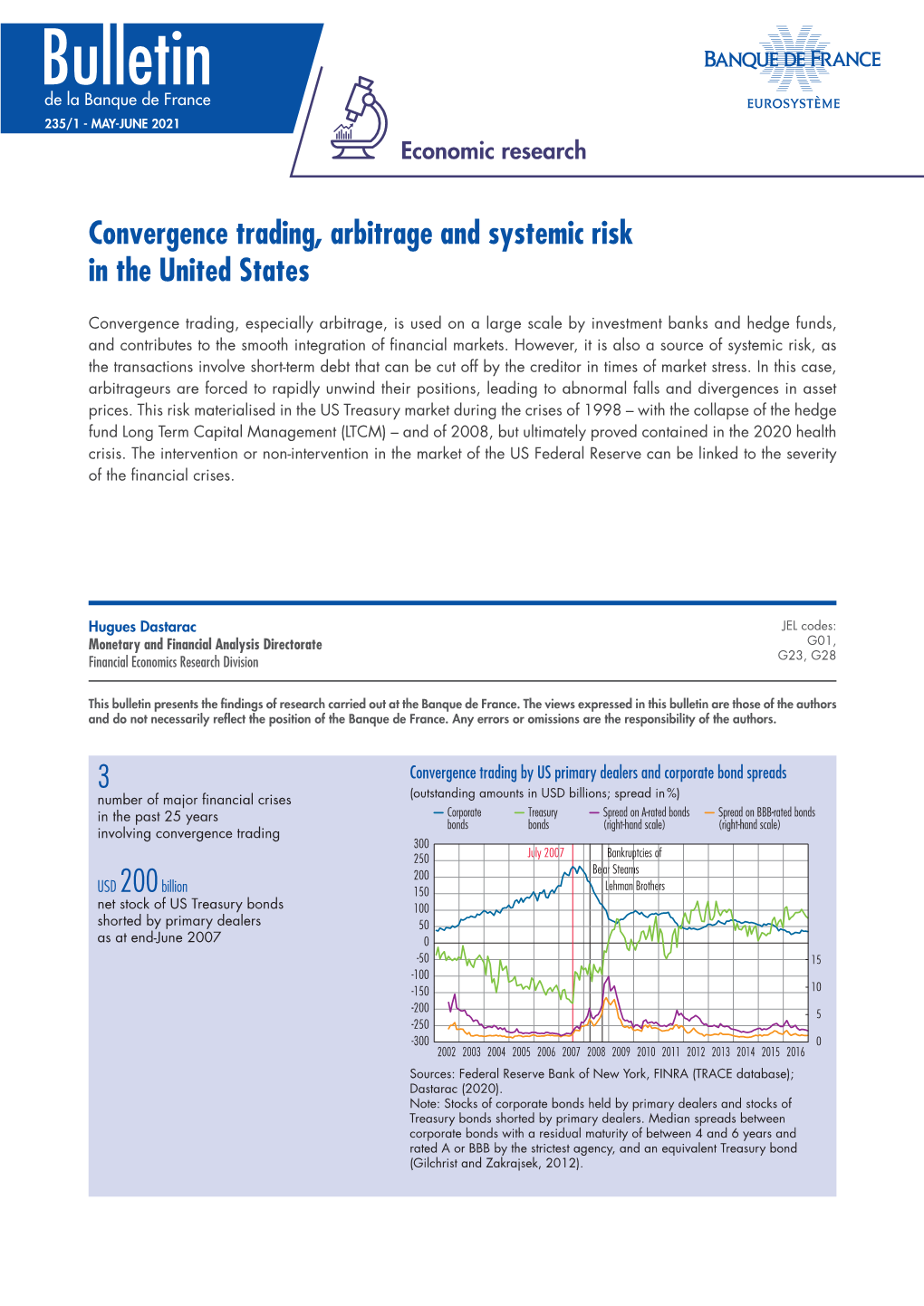 Bulletin De La Banque De France 235/1 - MAY-JUNE 2021 Economic Research