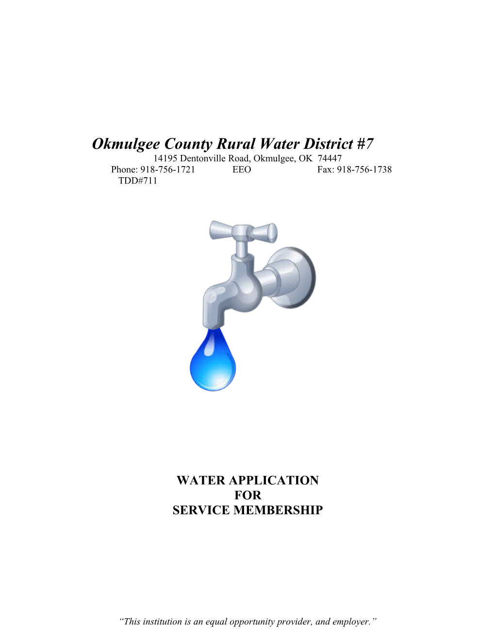 Okmulgee County Rural Water District #7