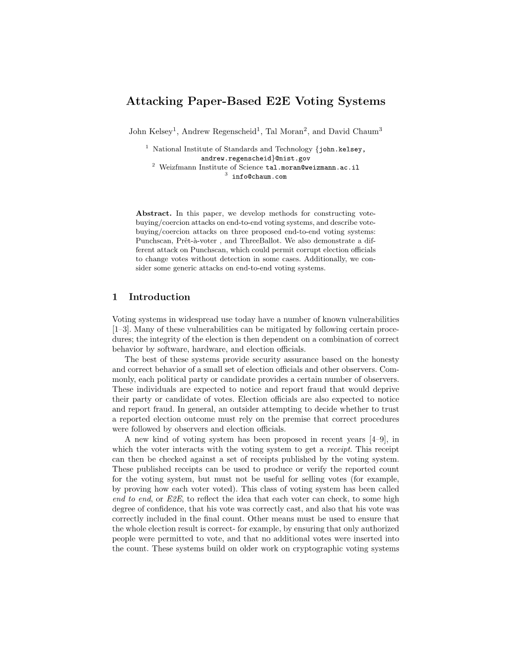 Attacking Paper-Based E2E Voting Systems