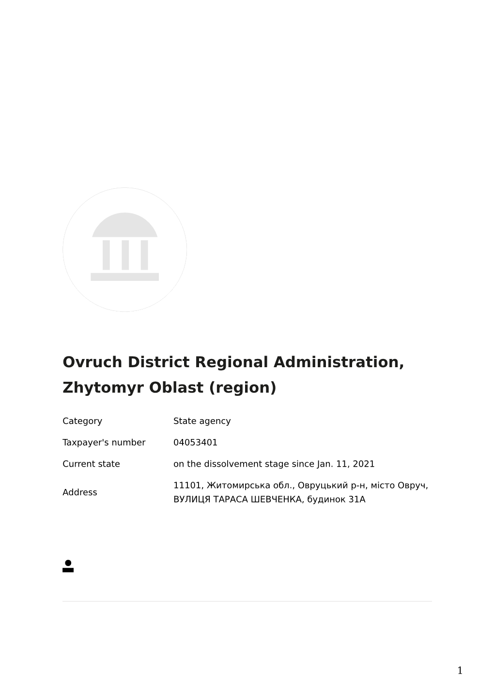 PEP: Ovruch District Regional Administration, Zhytomyr Oblast