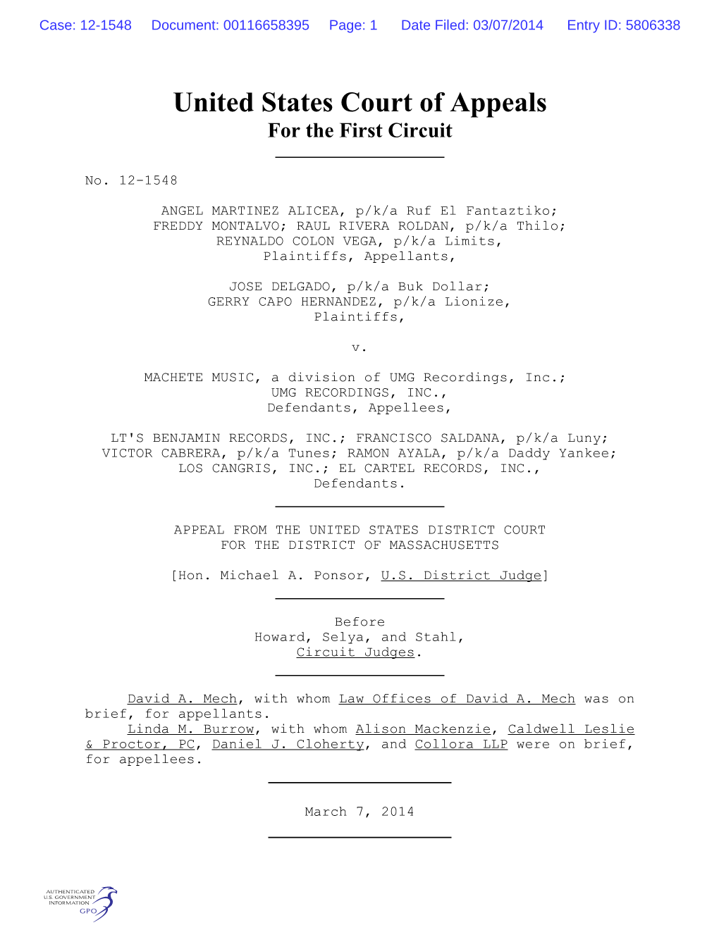 United States Court of Appeals for the First Circuit