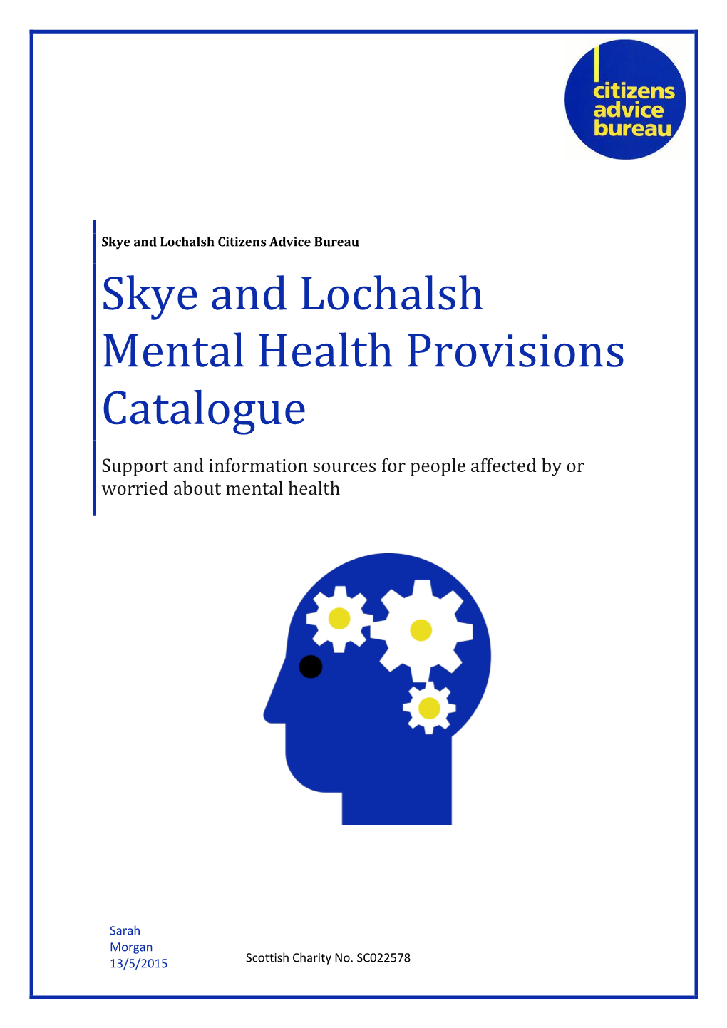 Skye and Lochalsh Mental Health Provisions Catalogue