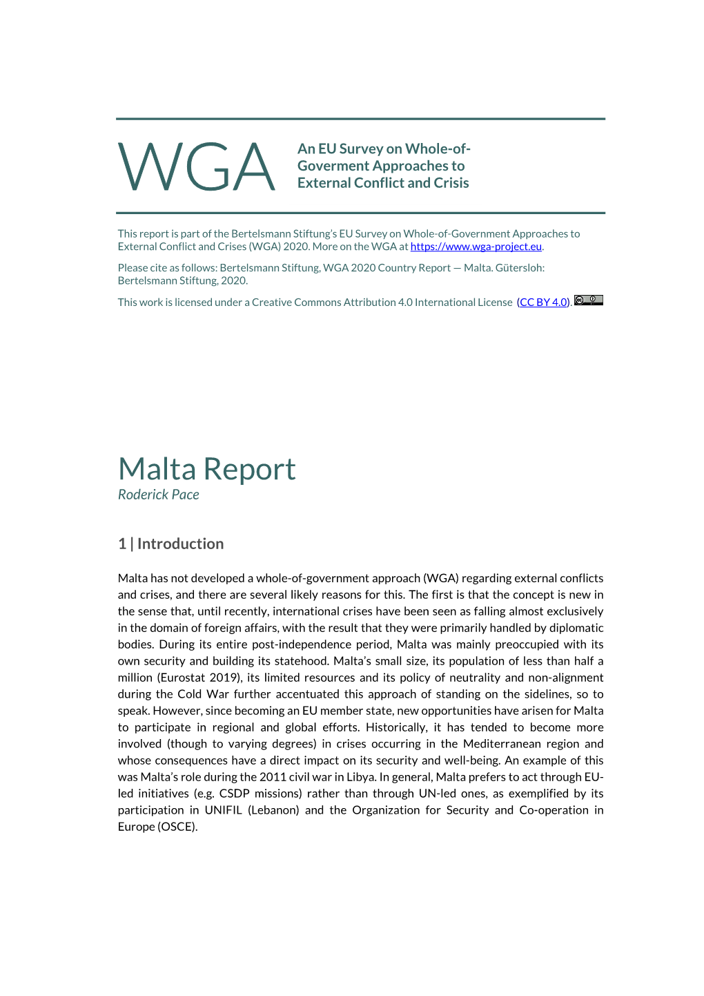 WGA2020 Malta Report