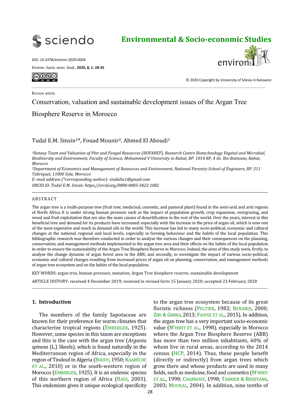 Environmental & Socio-Economic Studies