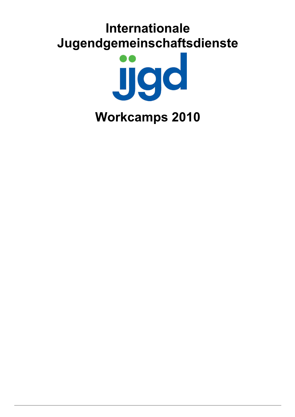 IJGD Germany CAMP LIST