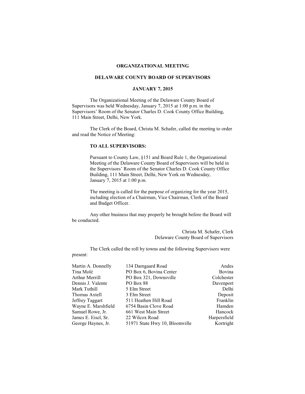 HEREAS, the Democratic Party Having Designated the Deposit Courier for the Purpose of Publishing Notices Pursuant to County Law 214 (2);