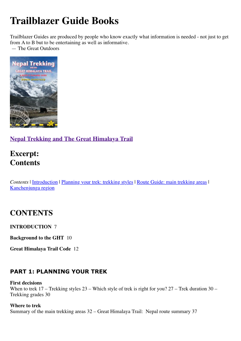 Trailblazer Guide Books