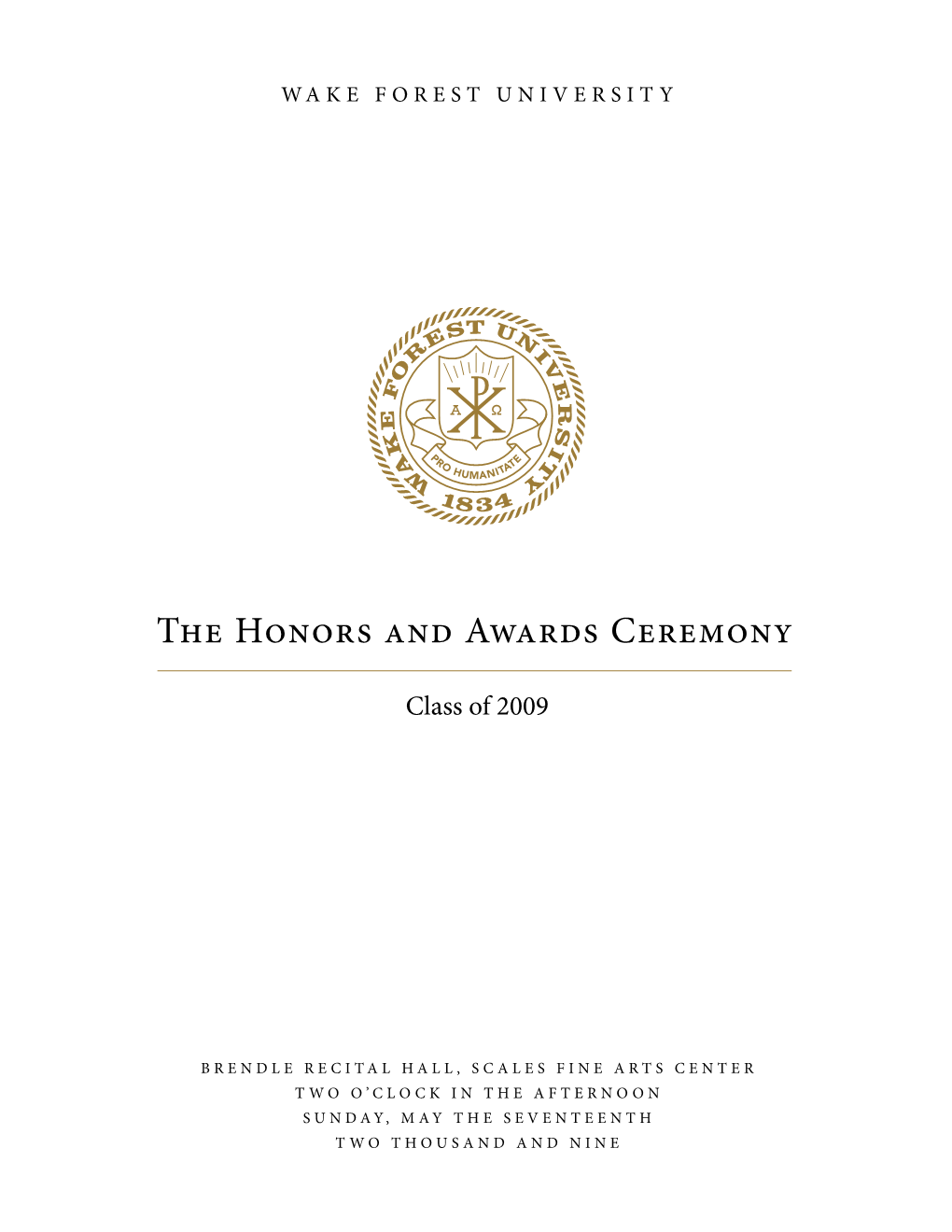 The Honors and Awards Ceremony