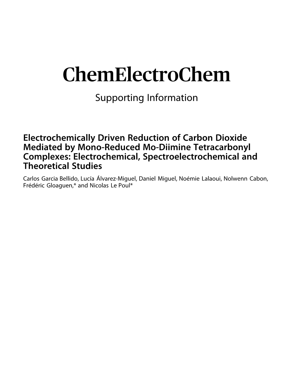 Chemelectrochem Supporting Information