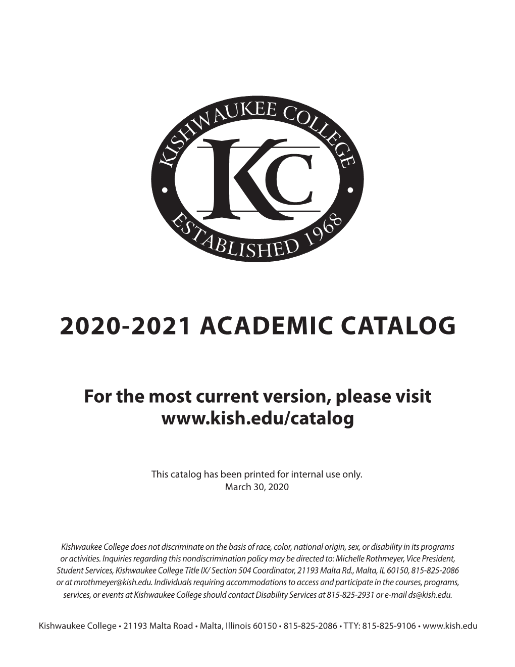 2020-2021 Academic Catalog