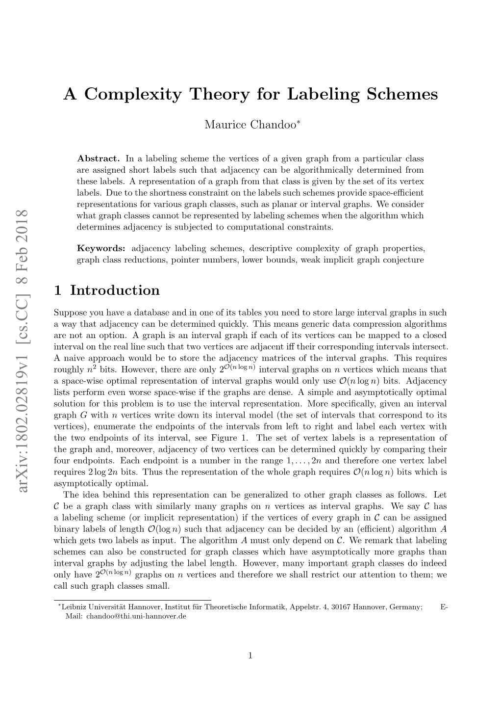 A Complexity Theory for Labeling Schemes