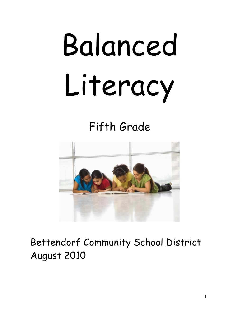 Components of a Balanced Literacy Program