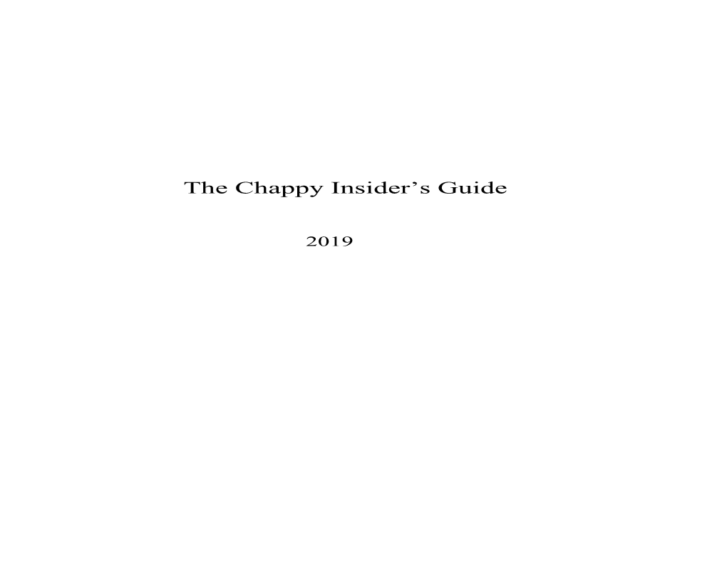 The Chappy Insider's Guide