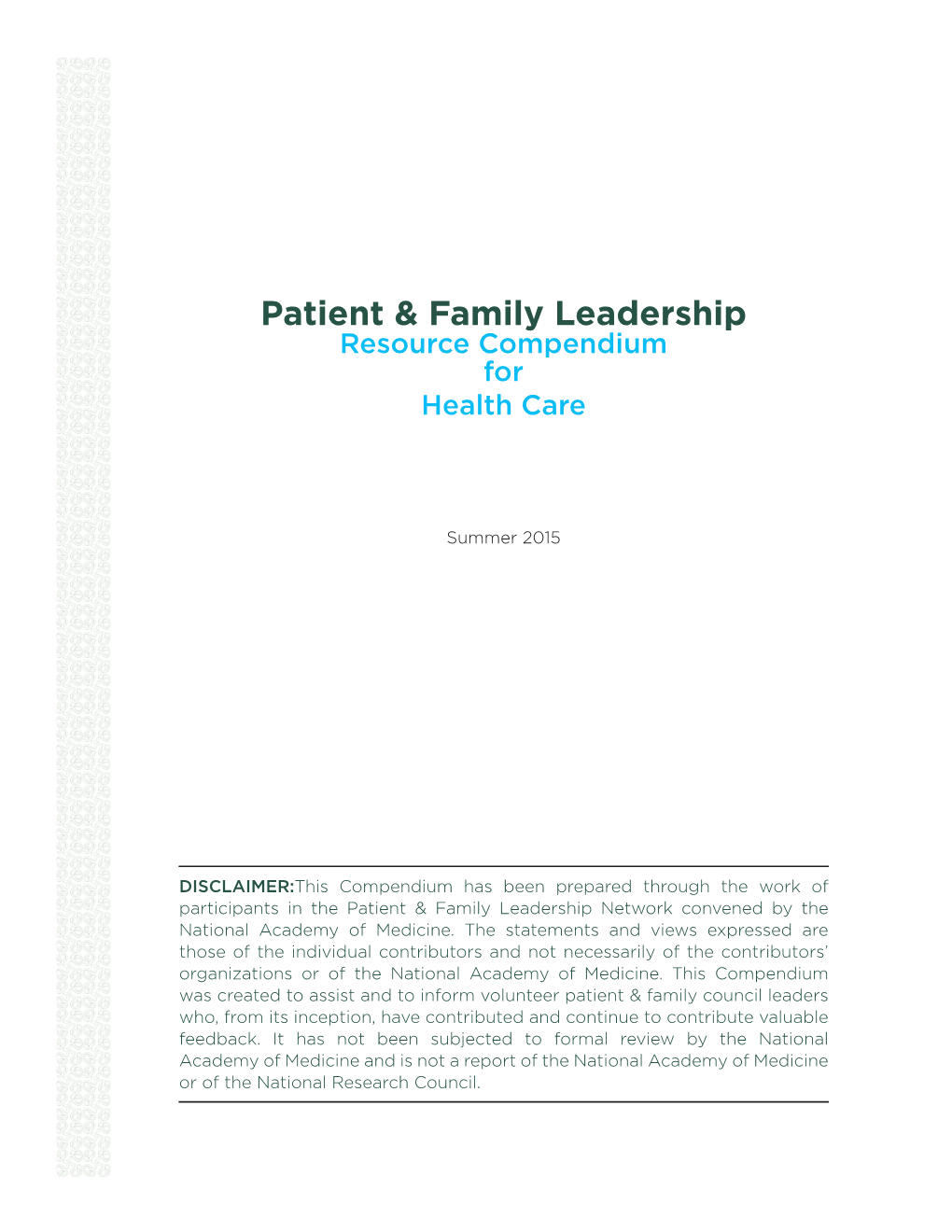 Patient & Family Leadership