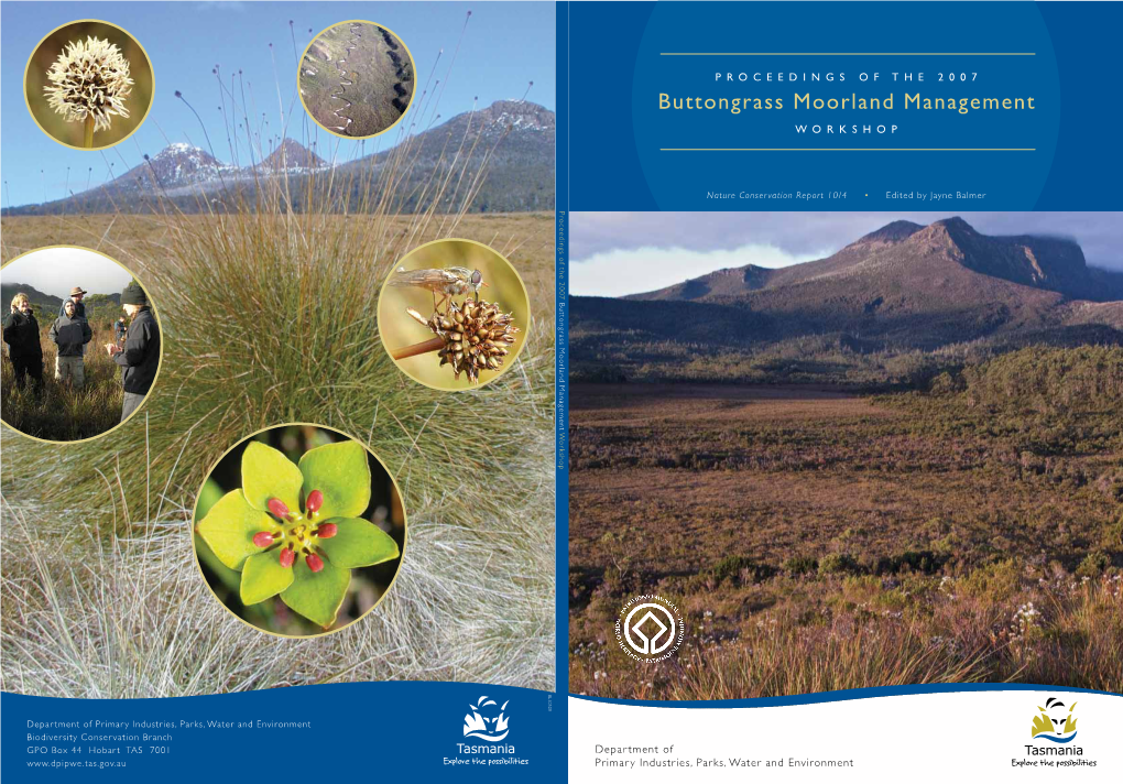 Buttongrass Moorland Management WORKSHOP