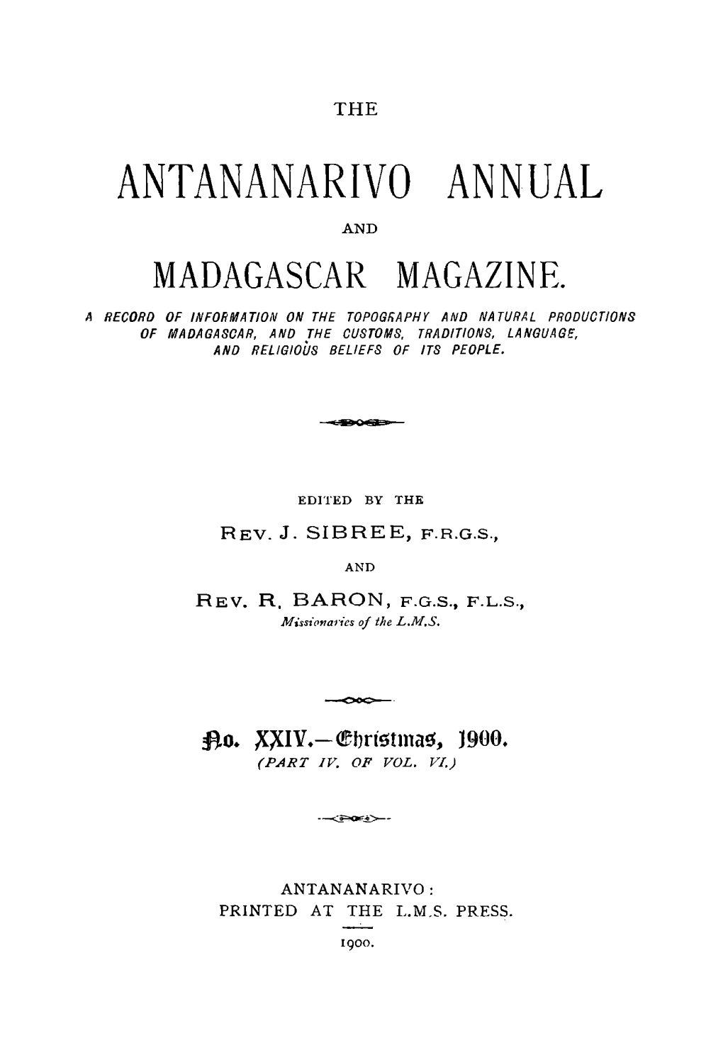 Antananarivo Annual