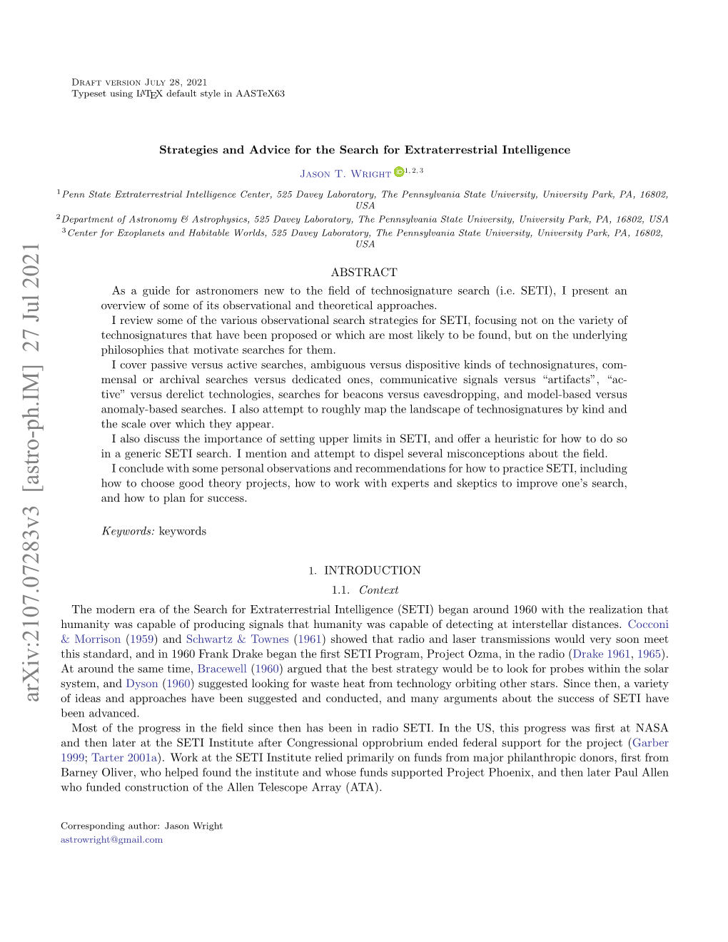 Arxiv:2107.07283V3 [Astro-Ph.IM] 27 Jul 2021