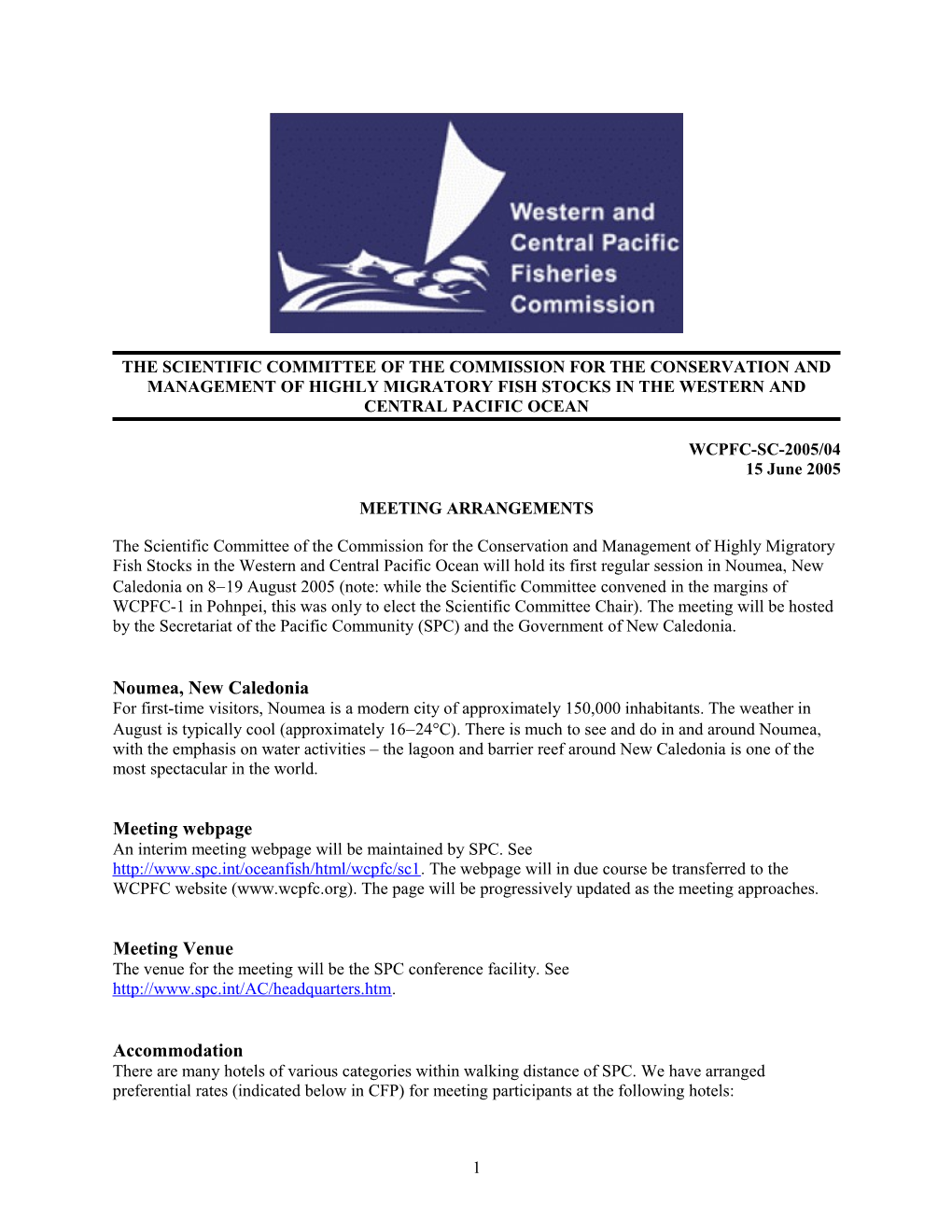 17Th Standing Committee on Tuna and Billfish