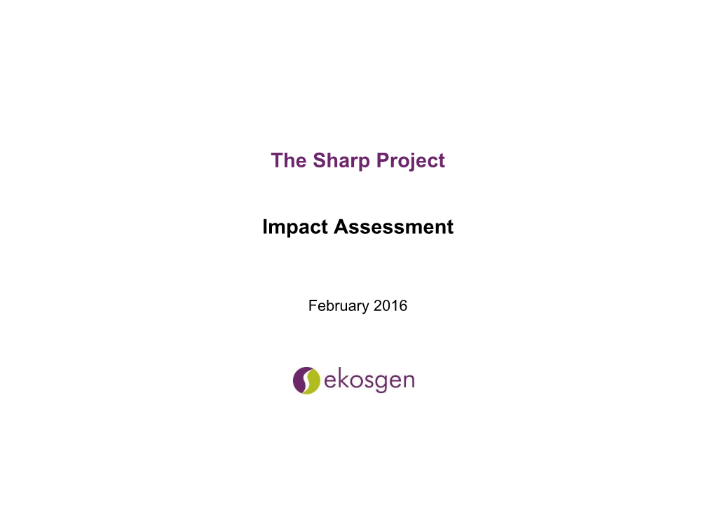 The Sharp Project Impact Assessment