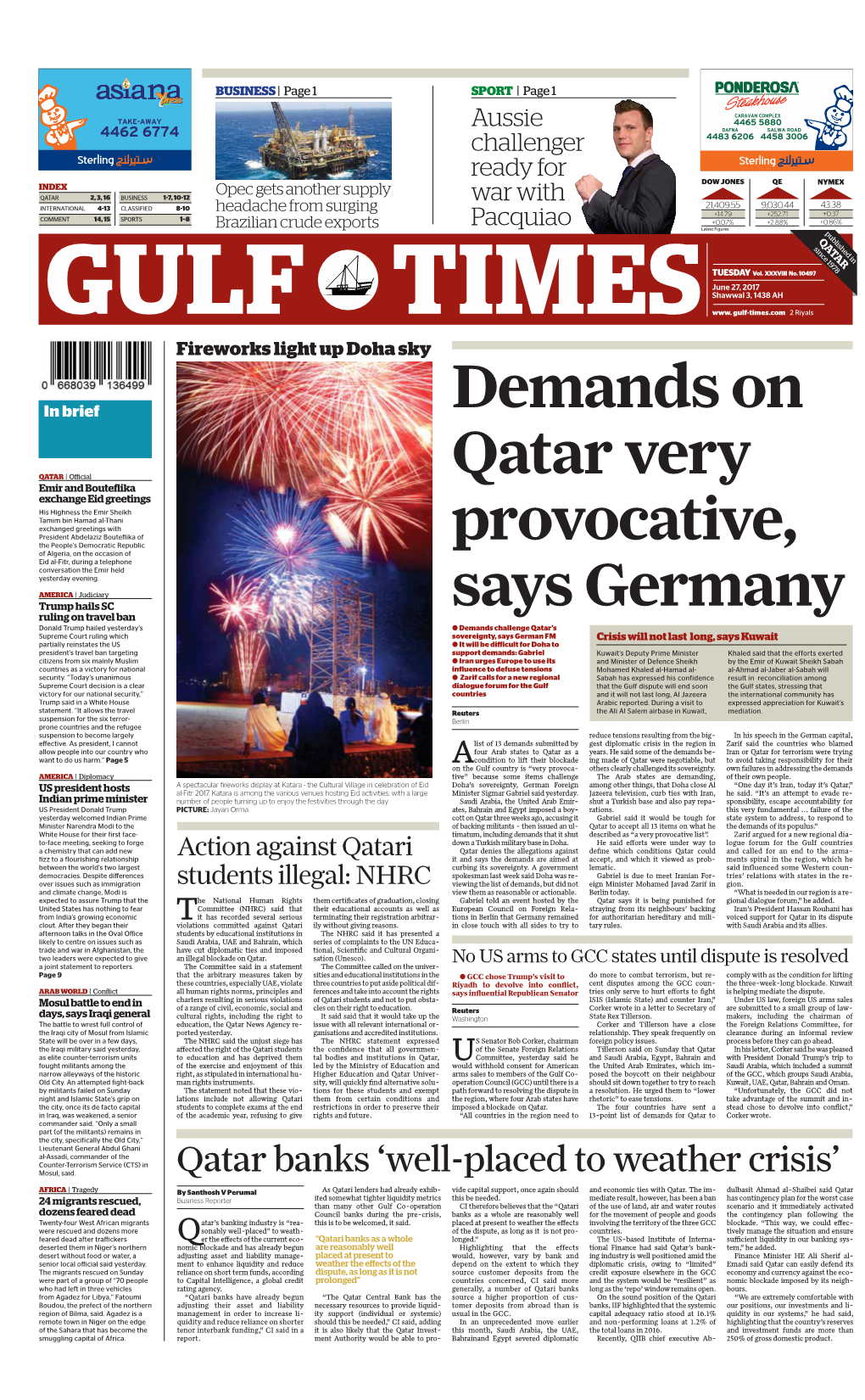 Qatar Banks 'Well-Placed to Weather Crisis'