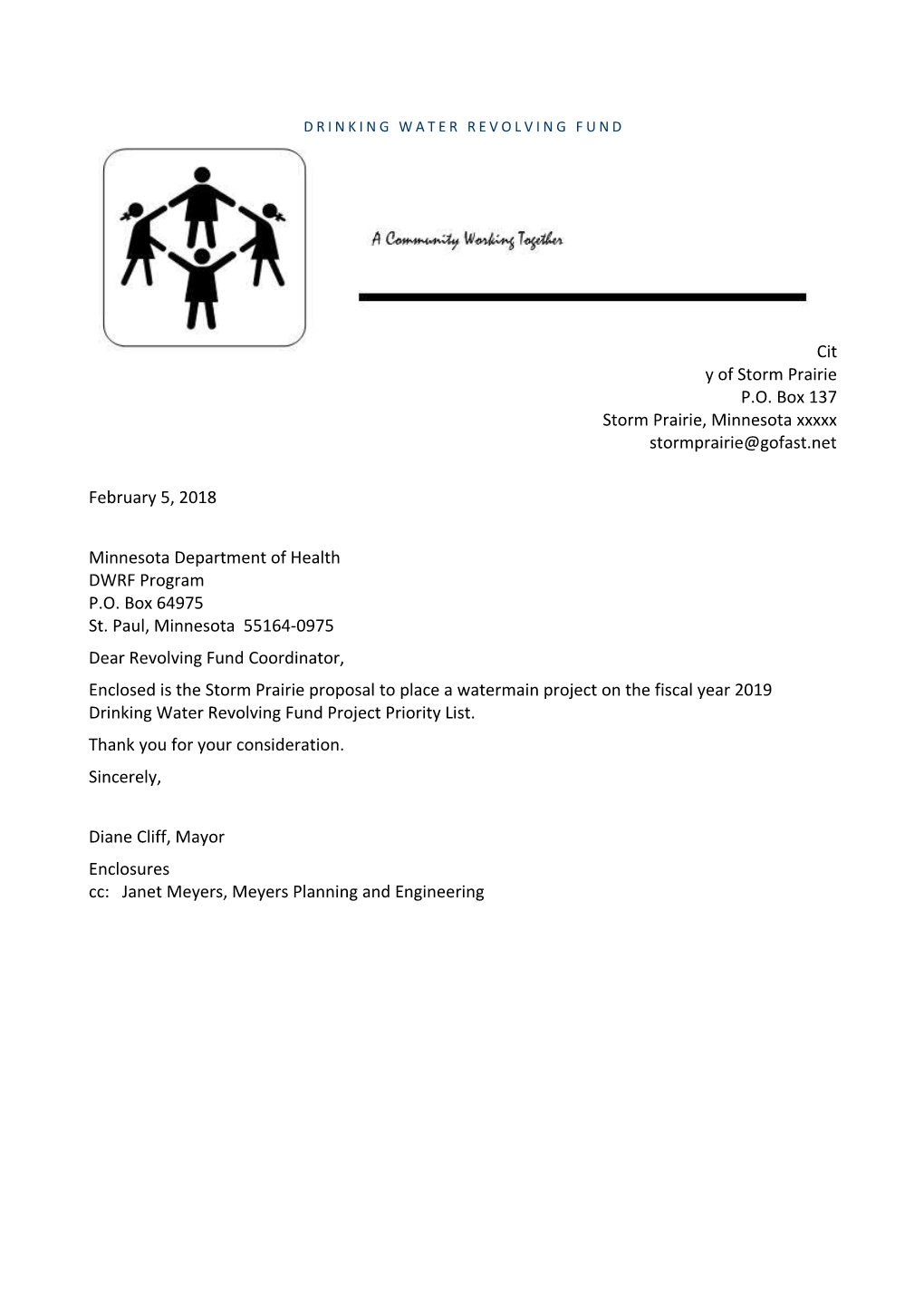 Drinking Water Revolving Fund Example Application