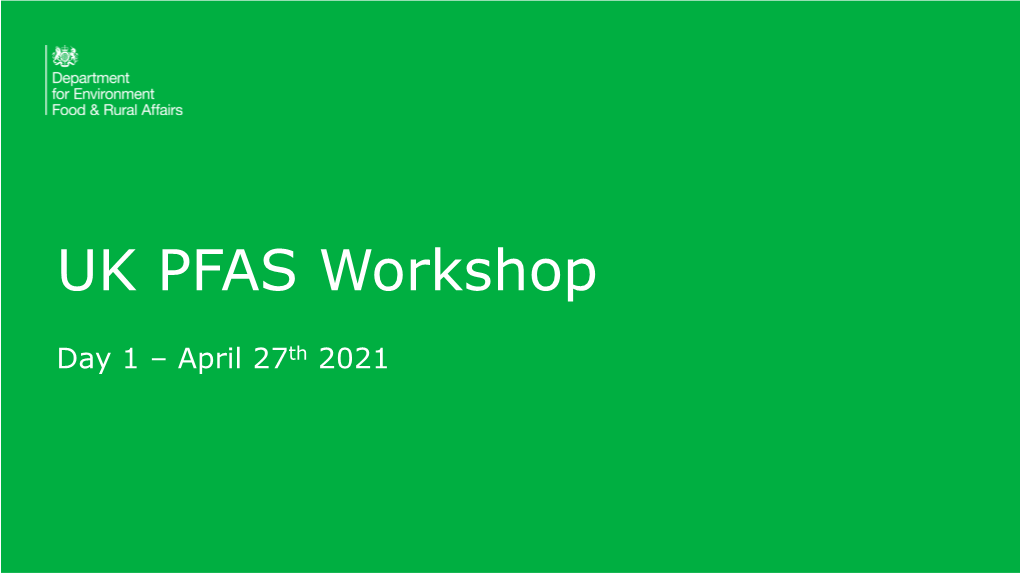 UK PFAS Workshop