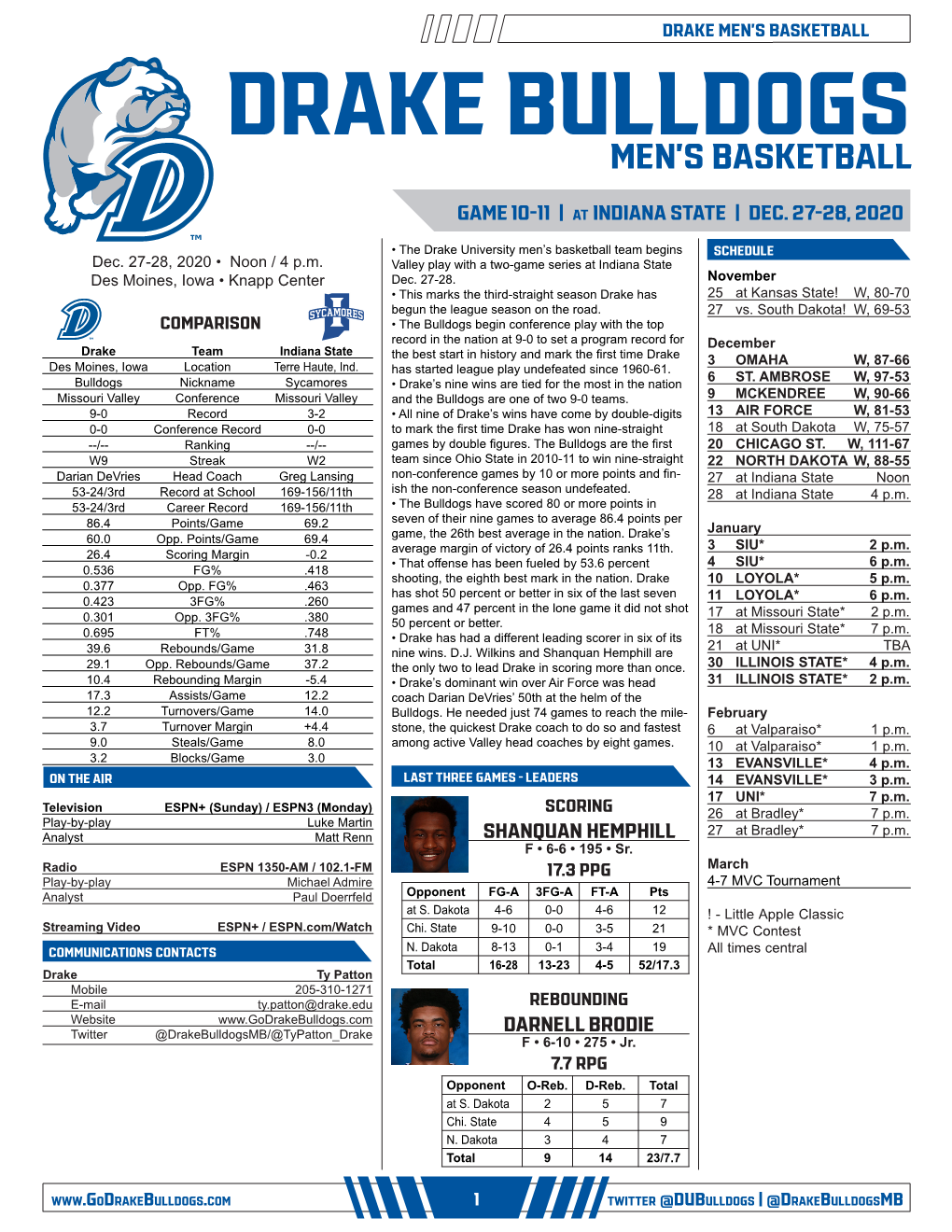 Drake Bulldogs Men's Basketball