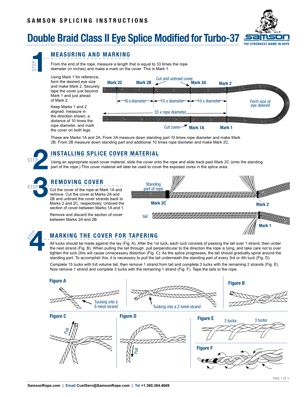 Double Braid Class II Eye Splice Modified for Turbo-37