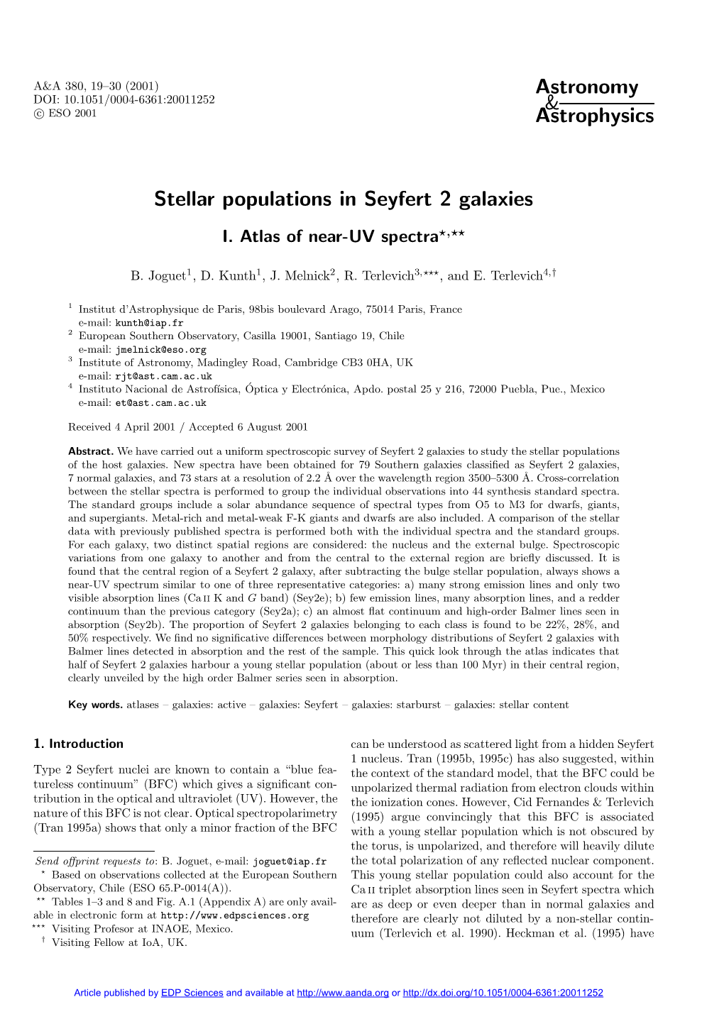 Stellar Populations in Seyfert 2 Galaxies