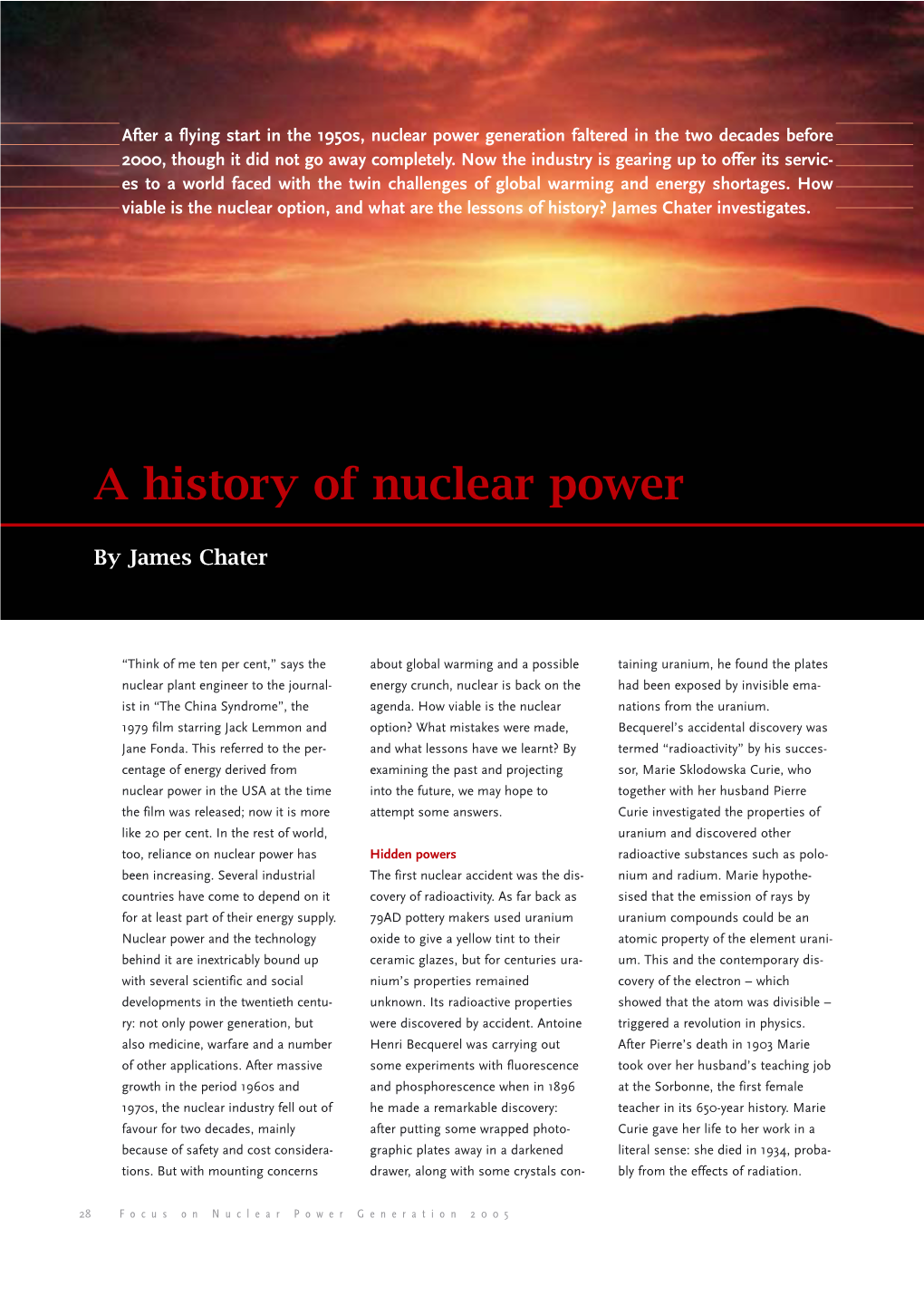 A History of Nuclear Power