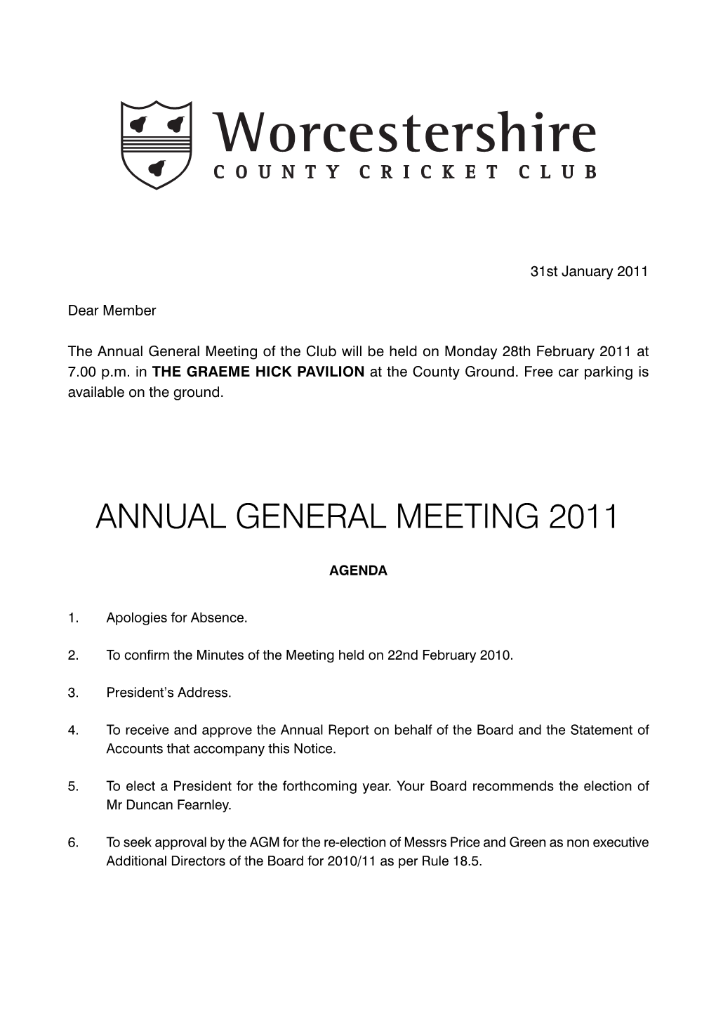 Annual General Meeting 2011