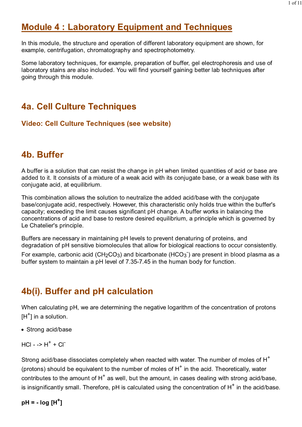 Video: Cell Culture Techniques (See Website)