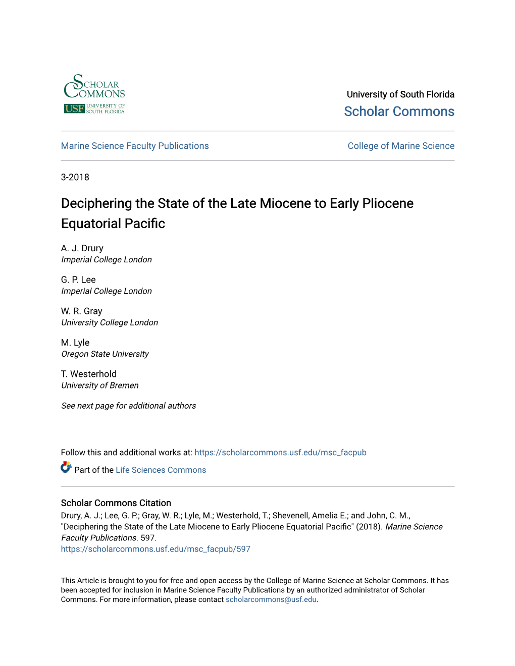 Deciphering the State of the Late Miocene to Early Pliocene Equatorial Pacific