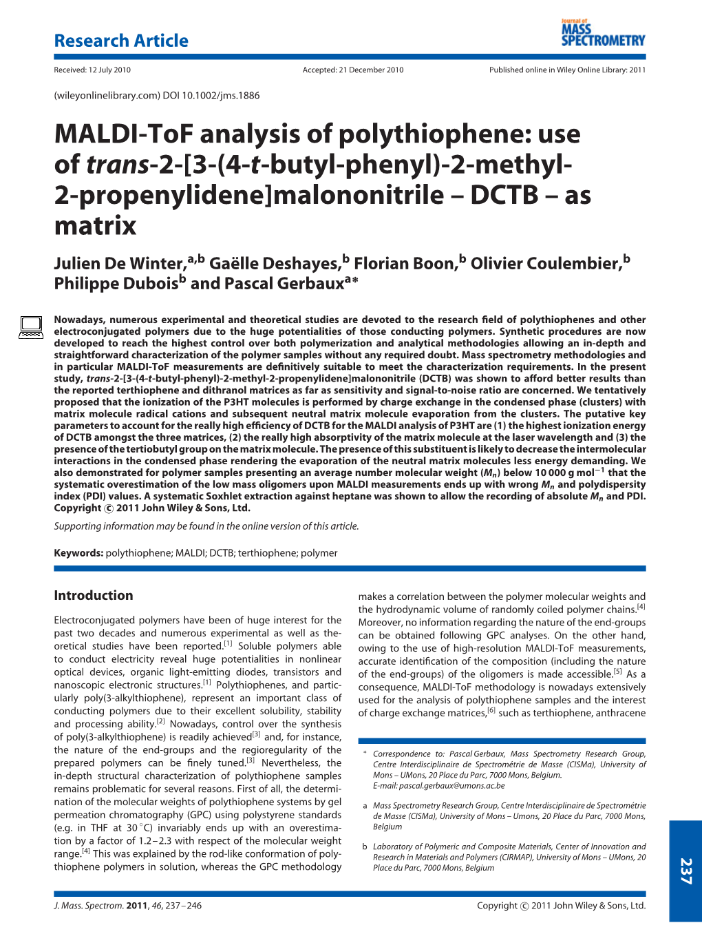 Malononitriledctbas Matrix