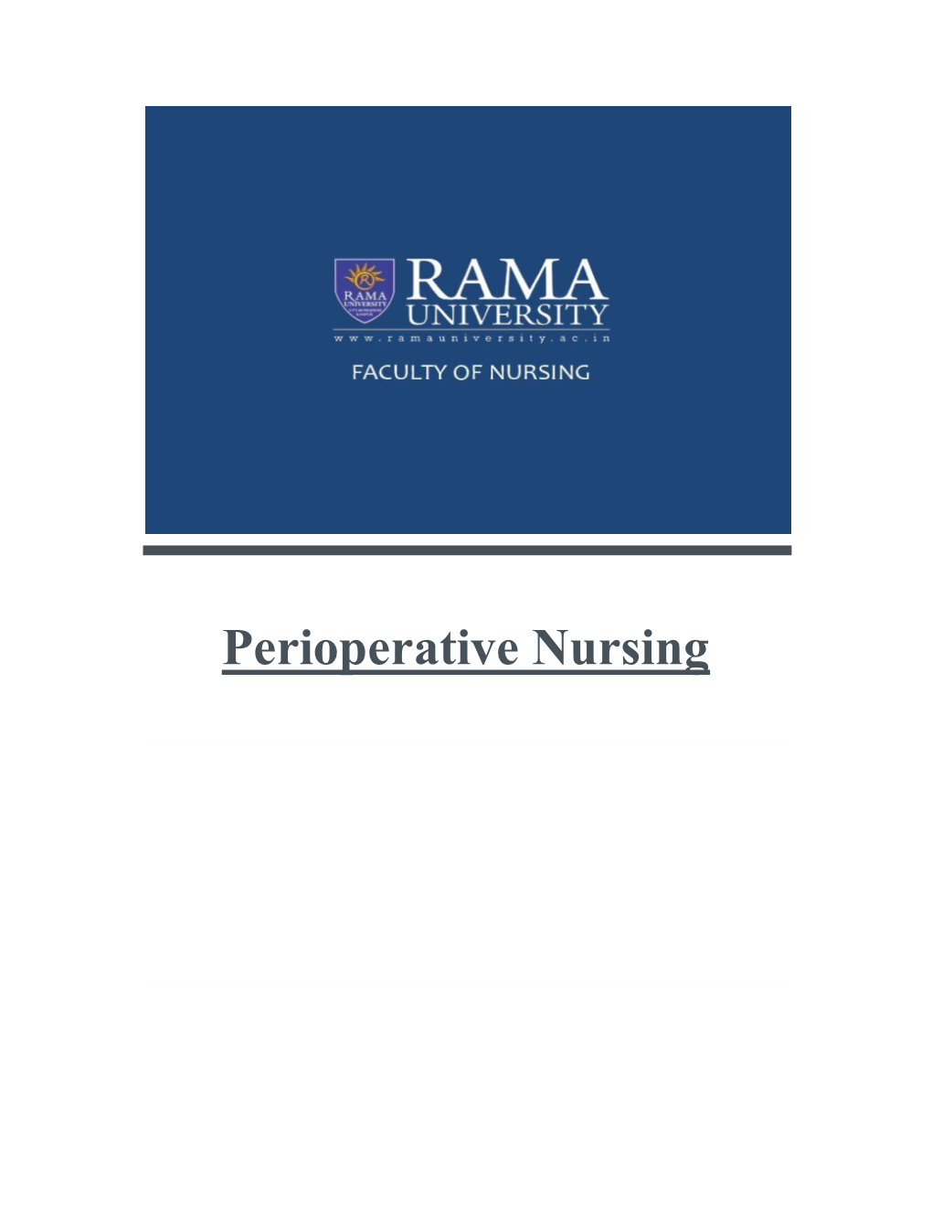 Perioperative Nursing