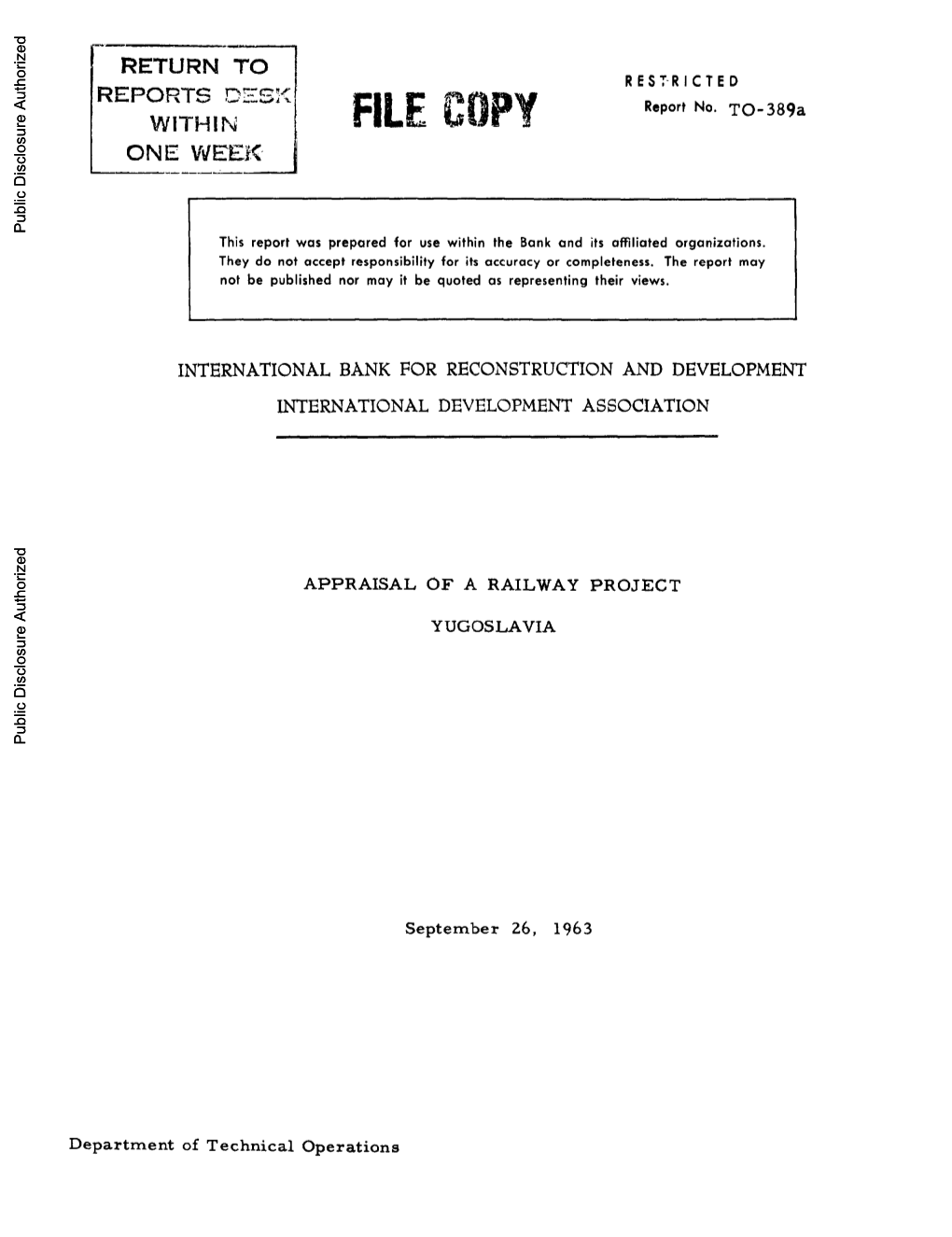 World Bank Document