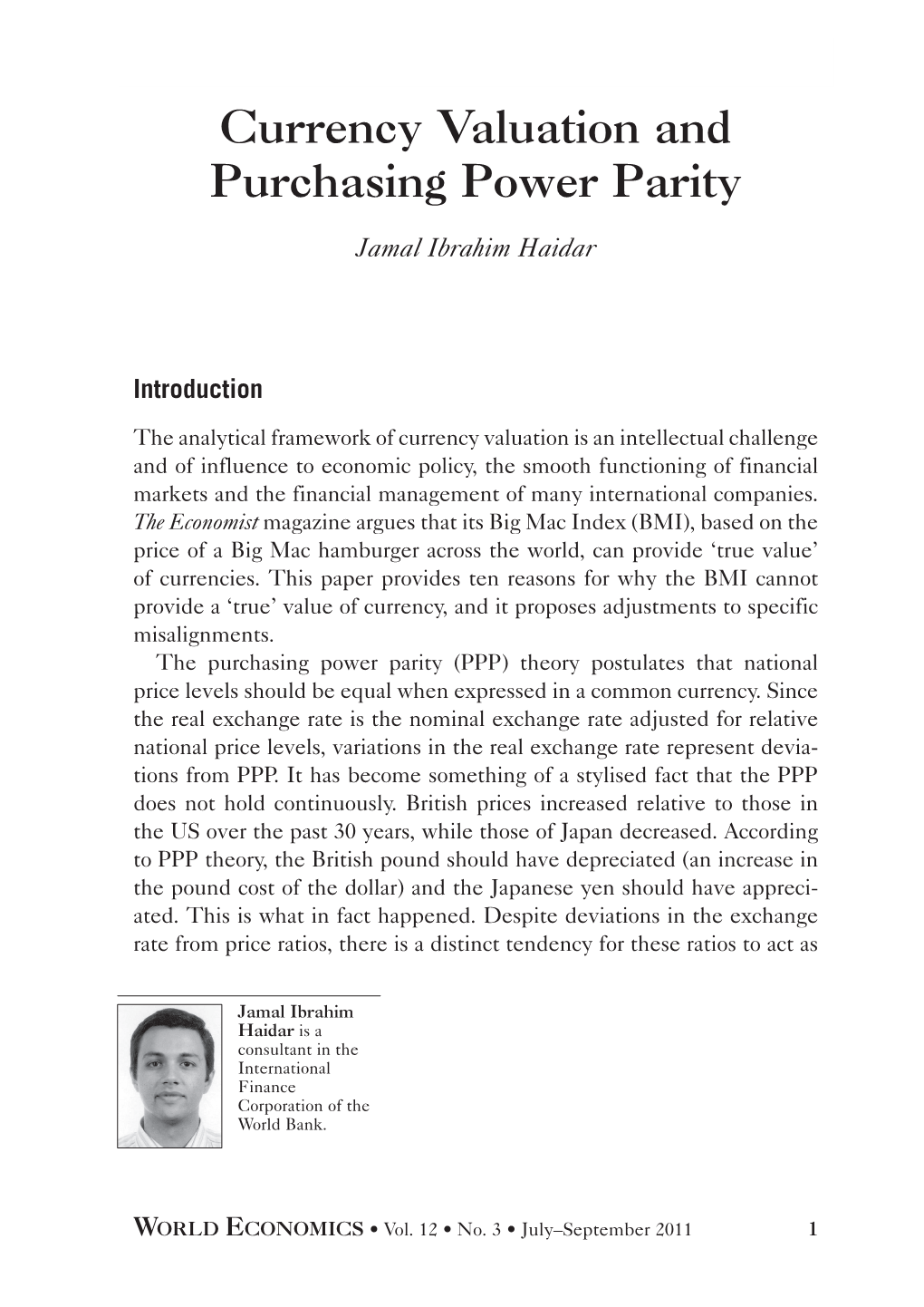 Currency Valuation and Purchasing Power Parity Currency Valuation and Purchasing Power Parity