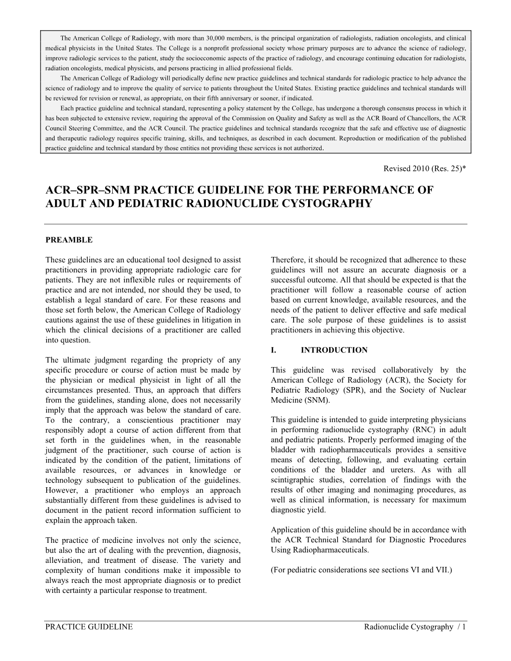 Radionuclide Cystography 138