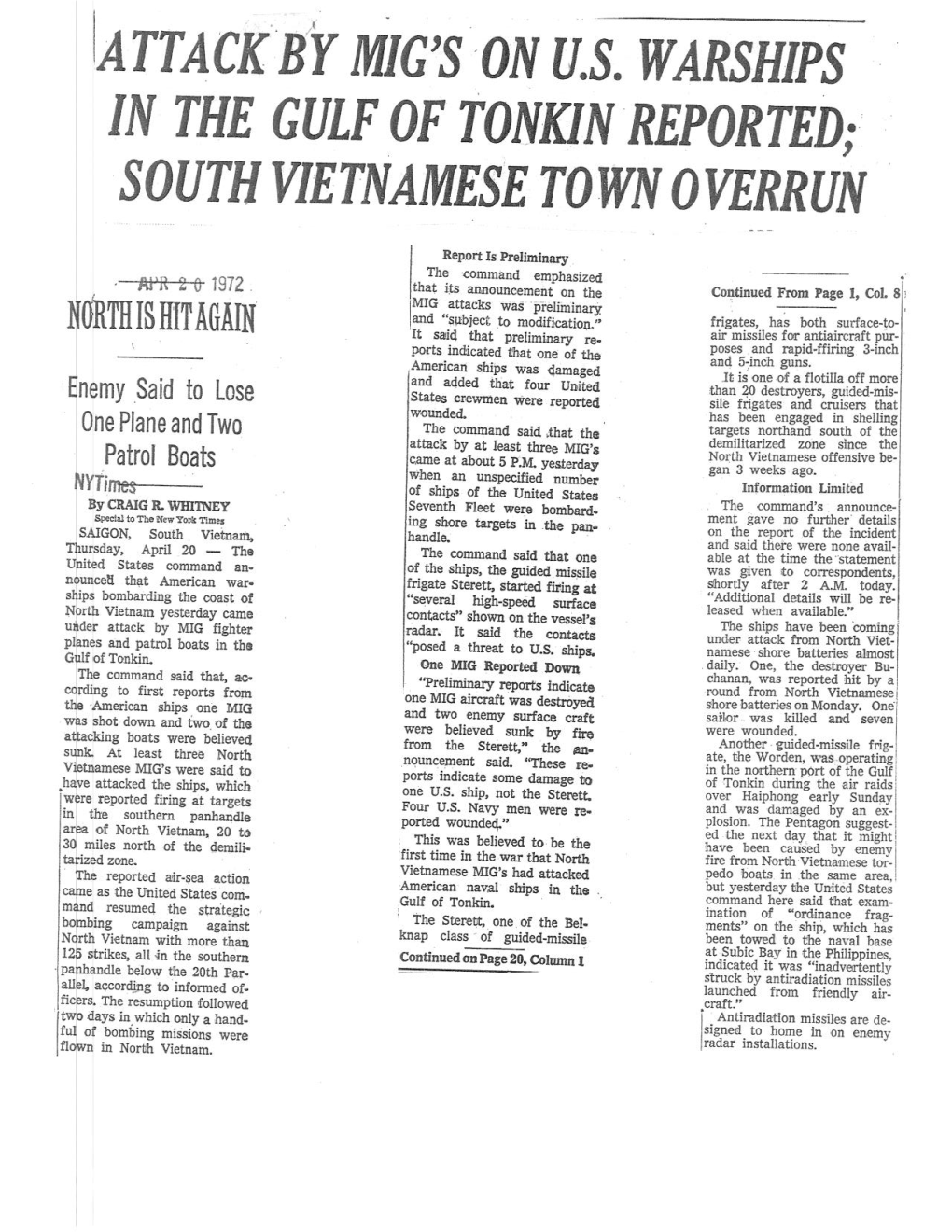South Vietnamese Town Overrun