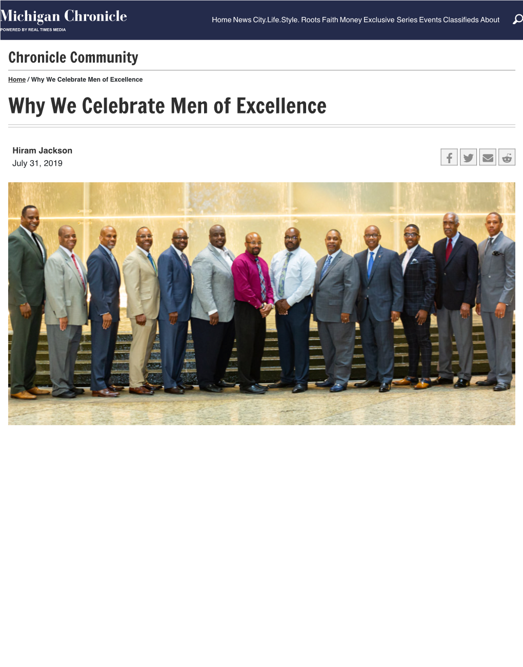 Why We Celebrate Men of Excellence Why We Celebrate Men of Excellence