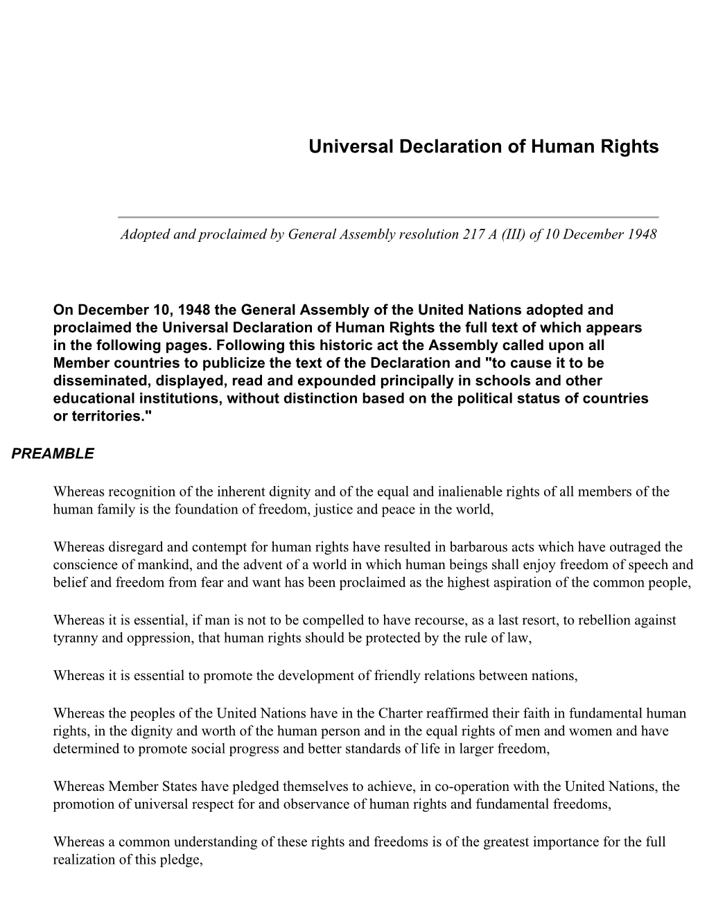 Universal Declaration of Human Rights