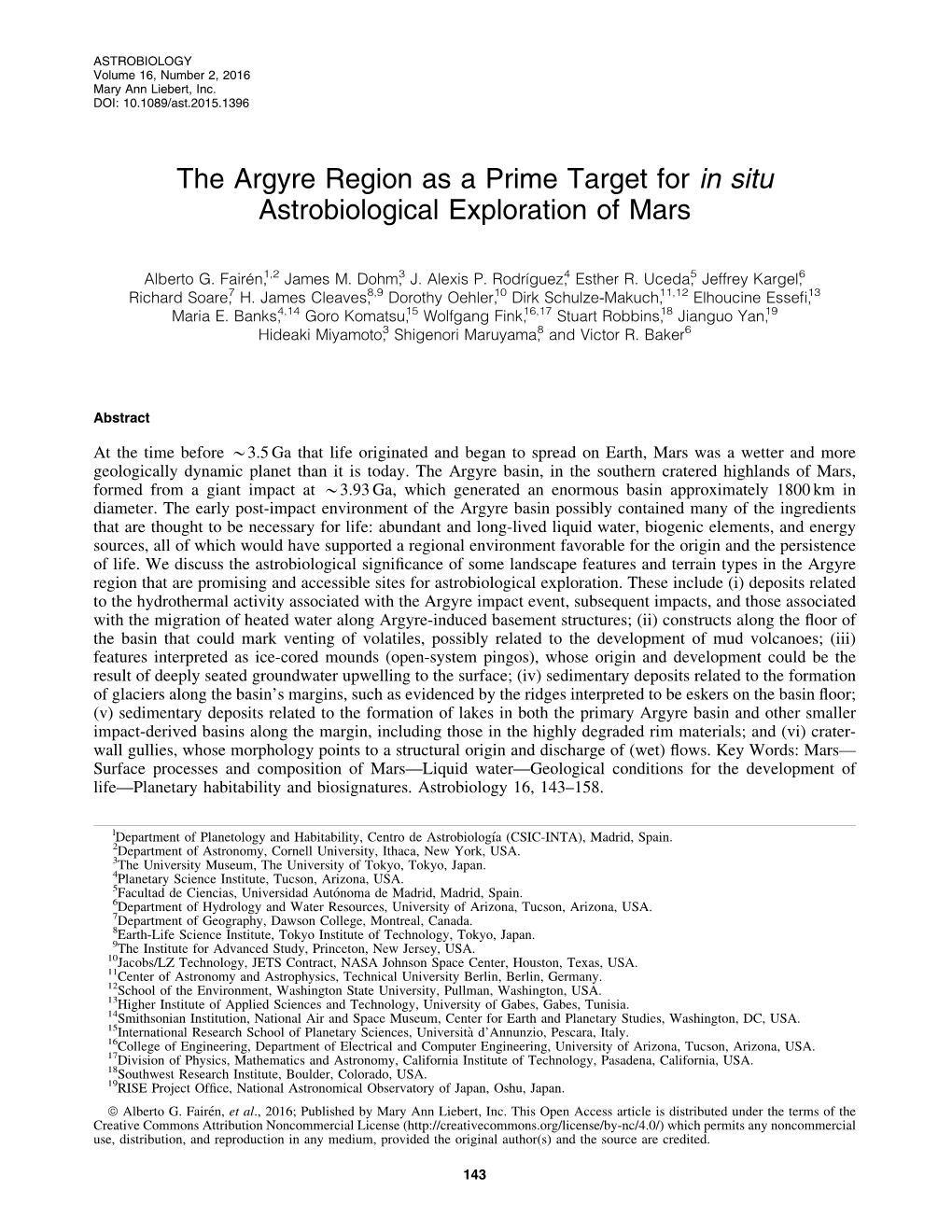 The Argyre Region As a Prime Target for in Situ Astrobiological Exploration of Mars