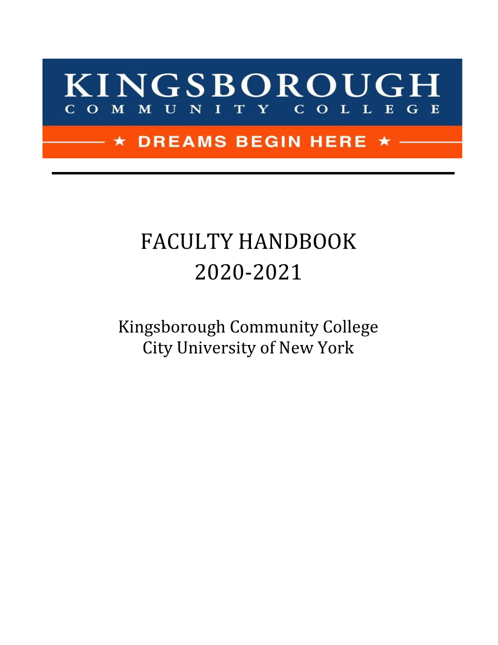 Faculty Handbook 2020-2021