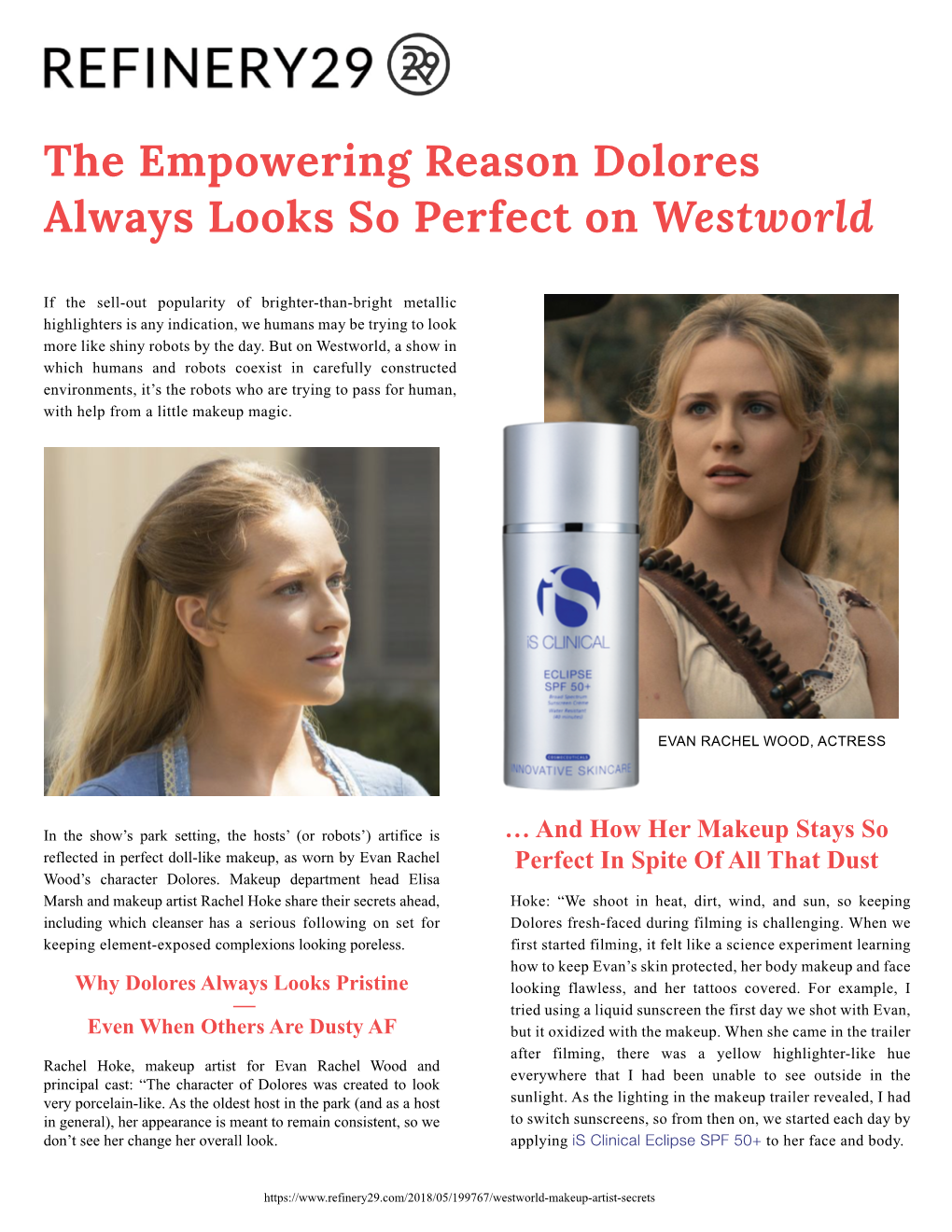 The Empowering Reason Dolores Always Looks So Perfect on Westworld