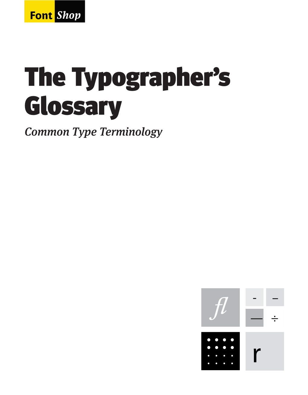 The Typographer's Glossary