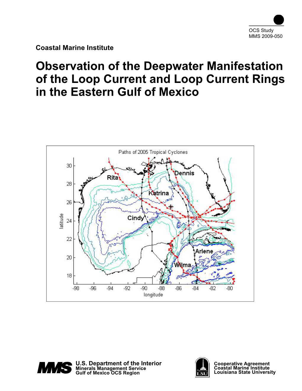 Observation of the Deepwater Manifestation of the Loop Current and Loop Current Rings in the Eastern Gulf of Mexico