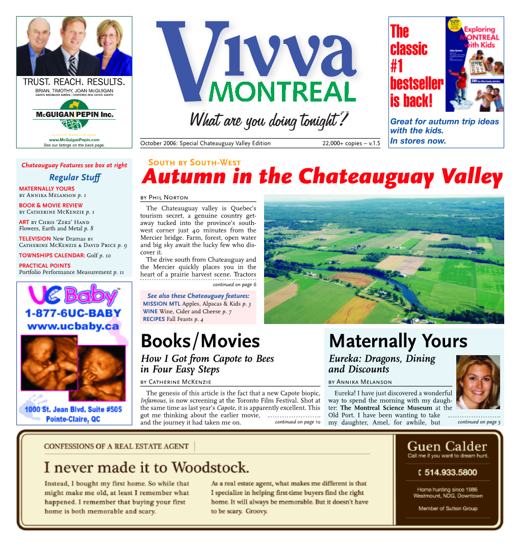 Autumn in the Chateauguay Valley MATERNALLY YOURS by Annika Melanson P